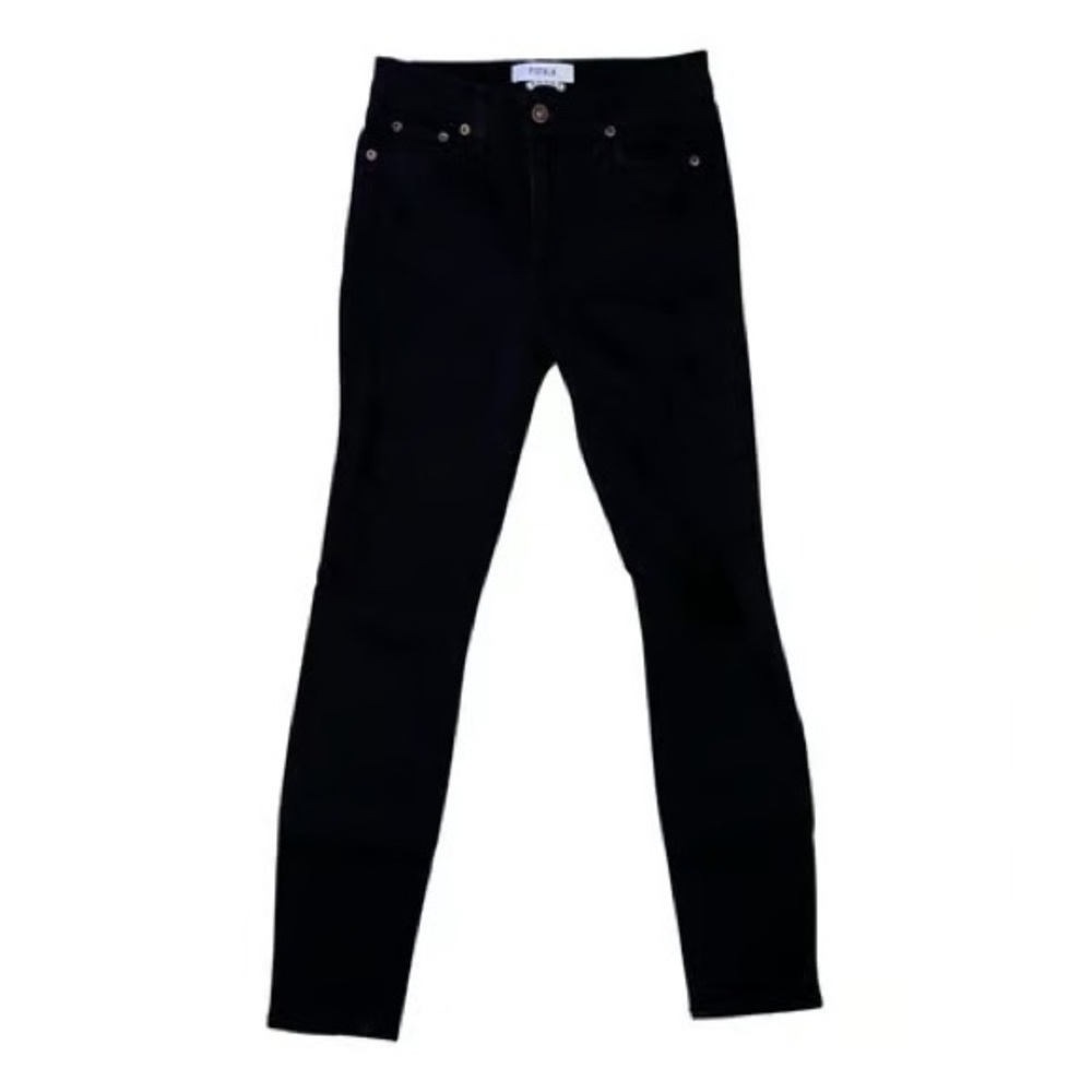 Pistola Aline High Waist Distressed Skinny in Black
